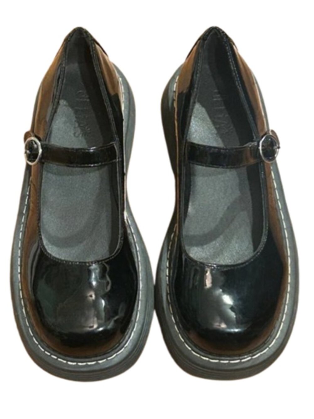 Chunky Low Platform Mary Jane Shoes